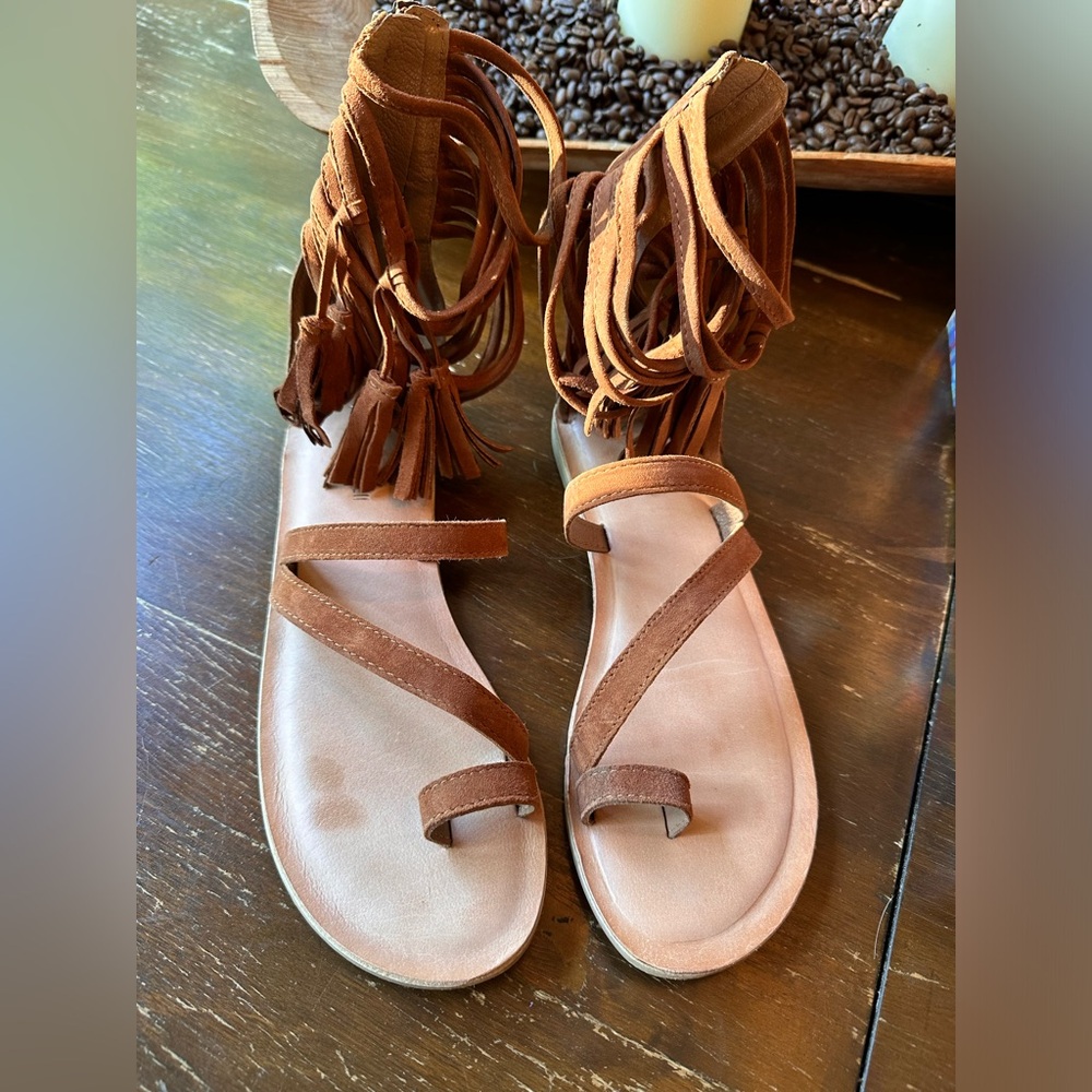 Jeffrey Campbell Glady tan/brown suede 8M with box.